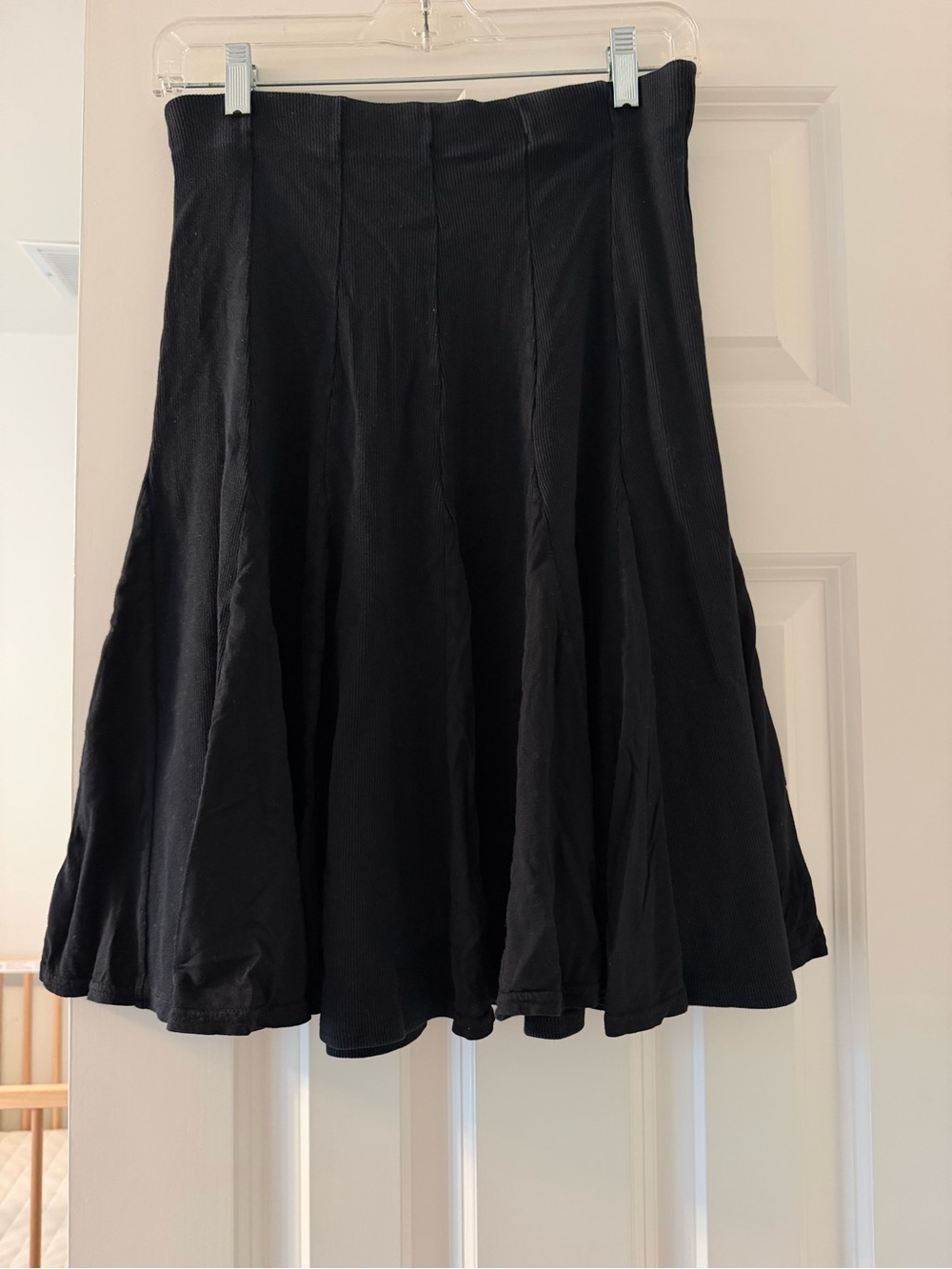 Y2K Hard Tail Forever Made in USA Ribbed Godet Midi Skirt